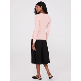 Ruched Drape Neck Top