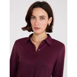 Knit Classic Button-Front Blouse