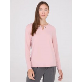 Chain Keyhole Long Sleeve Top