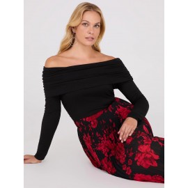 Ruched Off-The-Shoulder Top