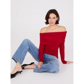 Ruched Off-The-Shoulder Top