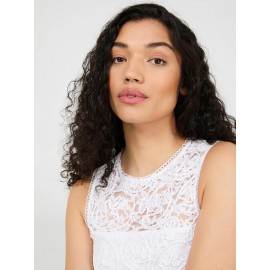 Sleeveless Corded Lace Top