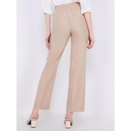 Wide-Leg Pintuck Front Pants
