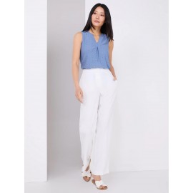 Wide-Leg Linen Pants