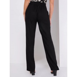 Wide-Leg Linen Pants