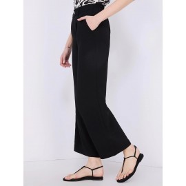 Classic Rise Wide-Leg Pants