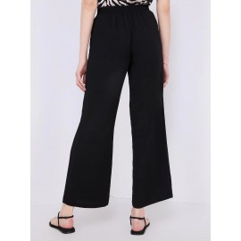 Classic Rise Wide-Leg Pants