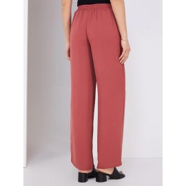 Classic Rise Wide-Leg Pants