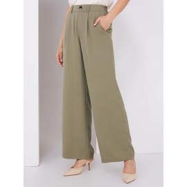Classic Rise Wide-Leg Pants