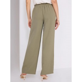 Classic Rise Wide-Leg Pants