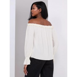 Off-The-Shoulder Top With Ruffle Details
