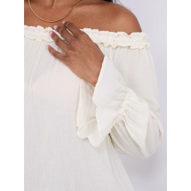 Off-The-Shoulder Top With Ruffle Details