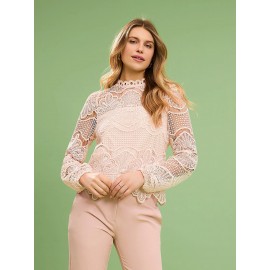 Crochet Balloon Sleeve Top
