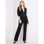 Textured Straight Leg Pull-On Pants