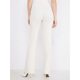 Textured Straight Leg Pull-On Pants