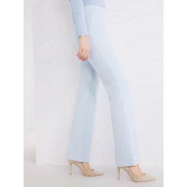 Textured Straight Leg Pull-On Pants