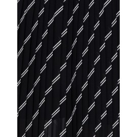 Striped Pleated Chiffon Skirt