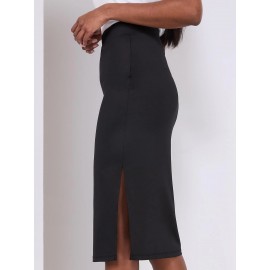 Pencil Skirt With Side Slit