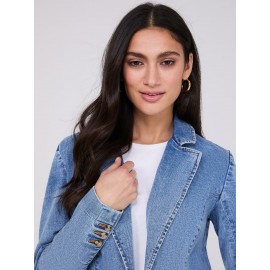 1-Button Denim Blazer