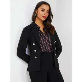Faux Double-Breasted Blazer