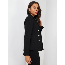 Faux Double-Breasted Blazer