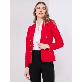 Faux Double-Breasted Blazer