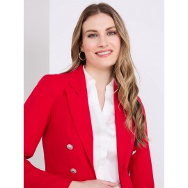 Faux Double-Breasted Blazer