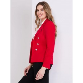 Faux Double-Breasted Blazer