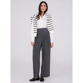 Double Pleated Wide Leg Trousers