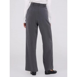Double Pleated Wide Leg Trousers