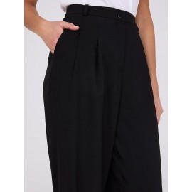 Double Pleated Wide Leg Trousers