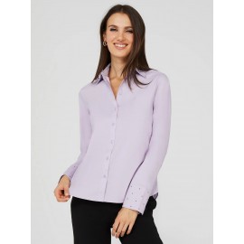 Button-Front Blouse With Stud Details