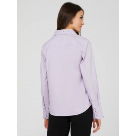 Button-Front Blouse With Stud Details