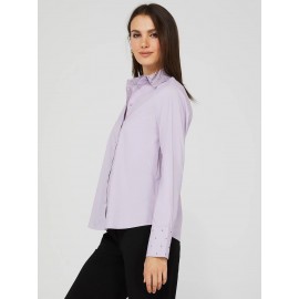 Button-Front Blouse With Stud Details