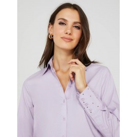 Button-Front Blouse With Stud Details