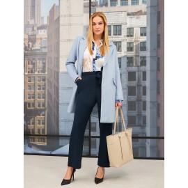 Crepe High-Waisted Sash Belt Pants