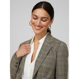 Plaid 2-Button Blazer