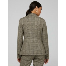 Plaid 2-Button Blazer