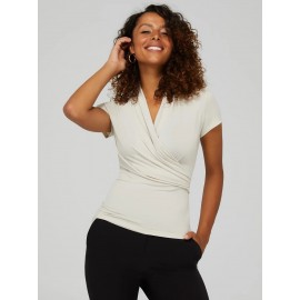 Short Sleeve Crossover Front Top