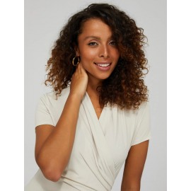Short Sleeve Crossover Front Top