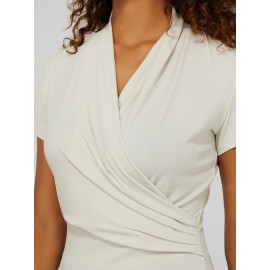 Short Sleeve Crossover Front Top