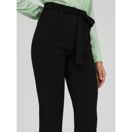 High-Waisted Tie Belt Pants